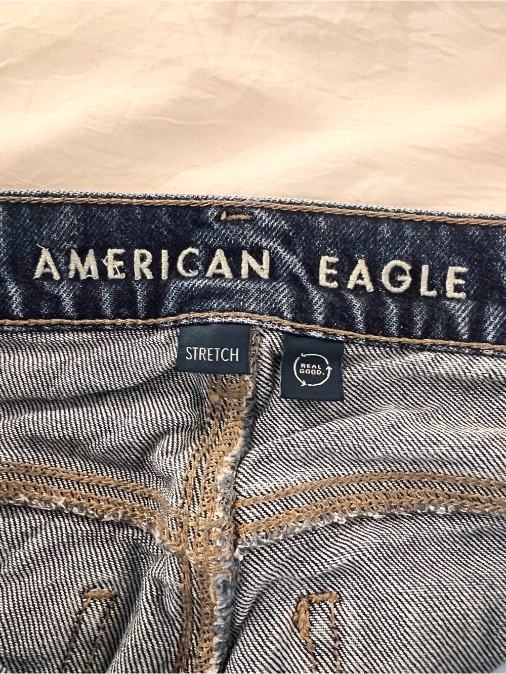 American Eagle Stretch Barrel Jeans – Medium Wash Size 2 - Picture 5 of 7